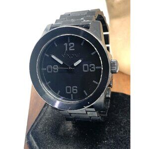 Nixon Men's Watch The Corporal Take Charge Quartz Black Dial Stainless Steel
